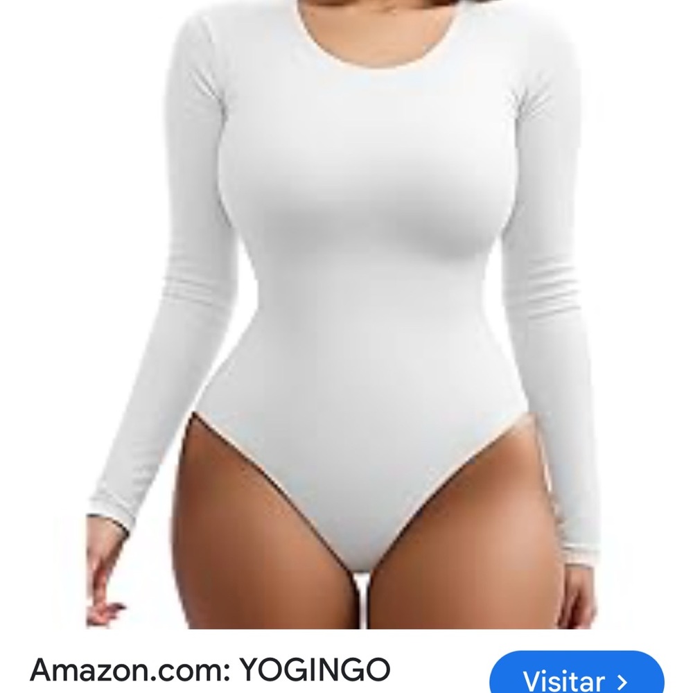 Women's Classic White Long Sleeve Bodysuit